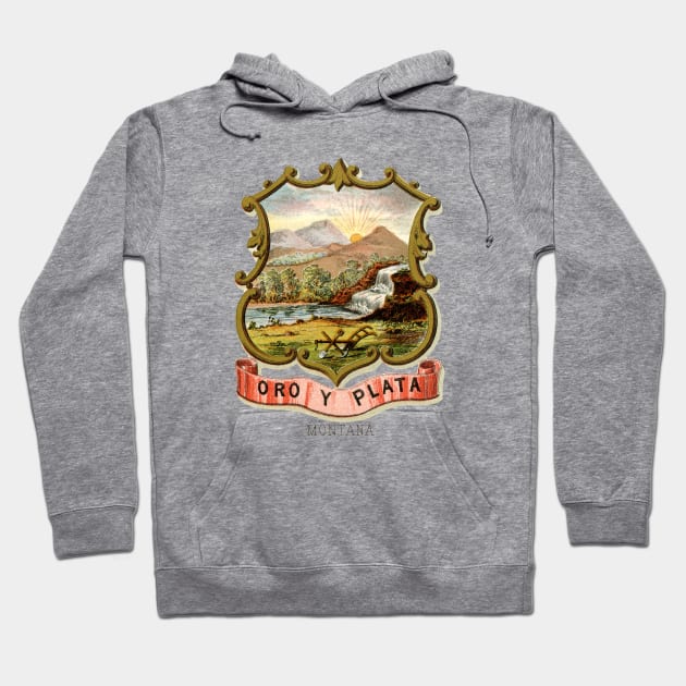 1876 Montana Coat of Arms Hoodie by historicimage